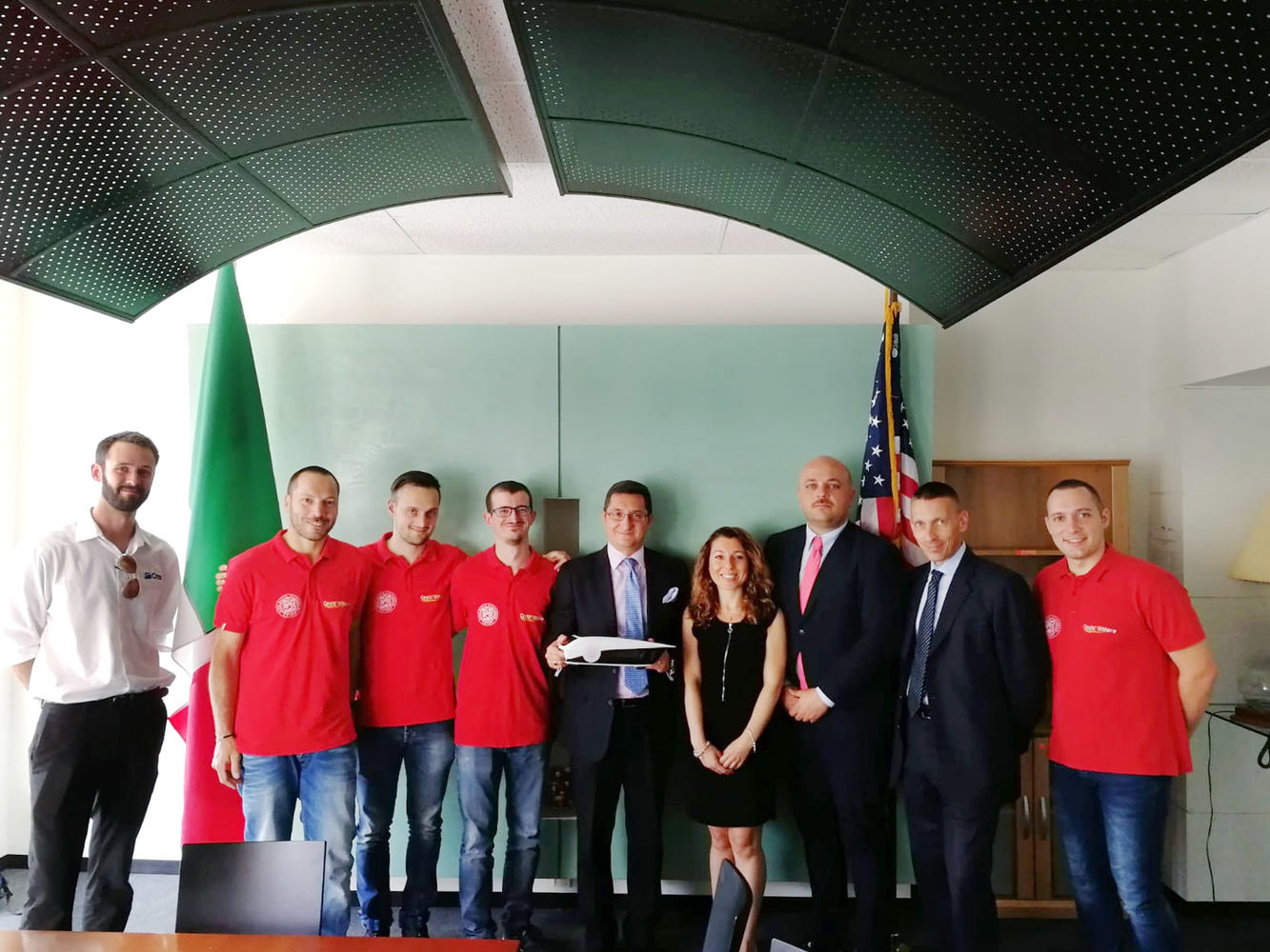Scm Group und Cms, zusammen mit dem Team von Onda Solare, zu Besuch beim Italienischen Konsulat in Chicago